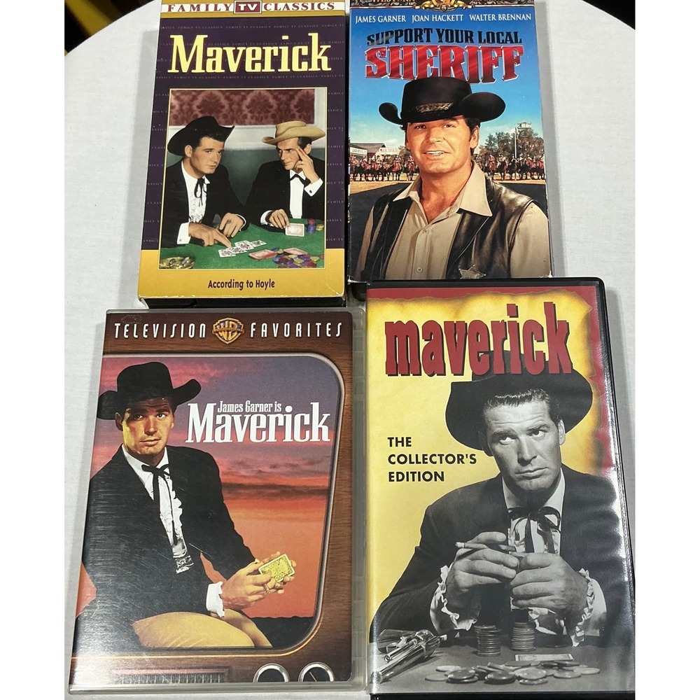 Vintage James Garner Western DVD Lot Maverick Support Your Local Sheriff 4 Disc